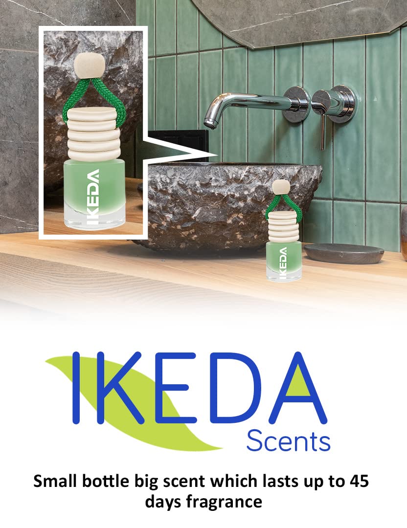 Ikeda scents Ikeda Car Air Fresheners | Automotive Hanging Pendant | Auto Perfume Diffuser with Real Oil | Strong and Long Last Fragrance | Fresh Smell Cover Odours | Car Accessories for Men Women