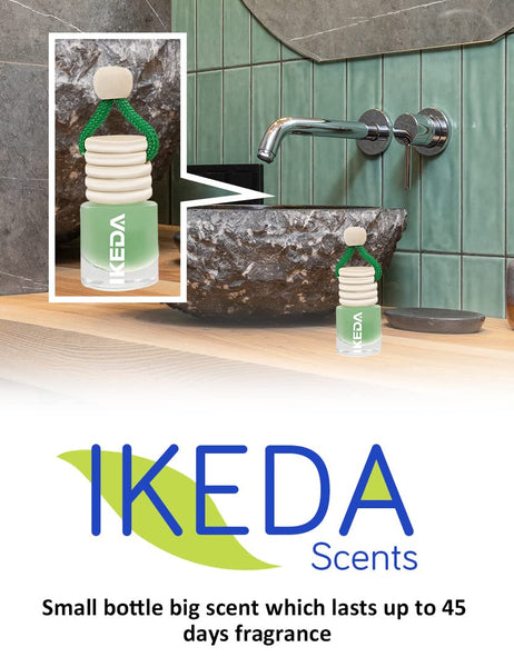 Ikeda scents Ikeda Car Air Fresheners | Automotive Hanging Pendant | Auto Perfume Diffuser with Real Oil | Strong and Long Last Fragrance | Fresh Smell Cover Odours | Car Accessories for Men Women