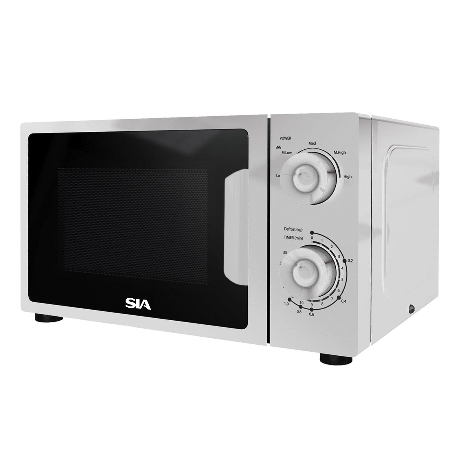 20L Microwave In White, Freestanding, Analogue Dials, 700W - SIA FAM21WH