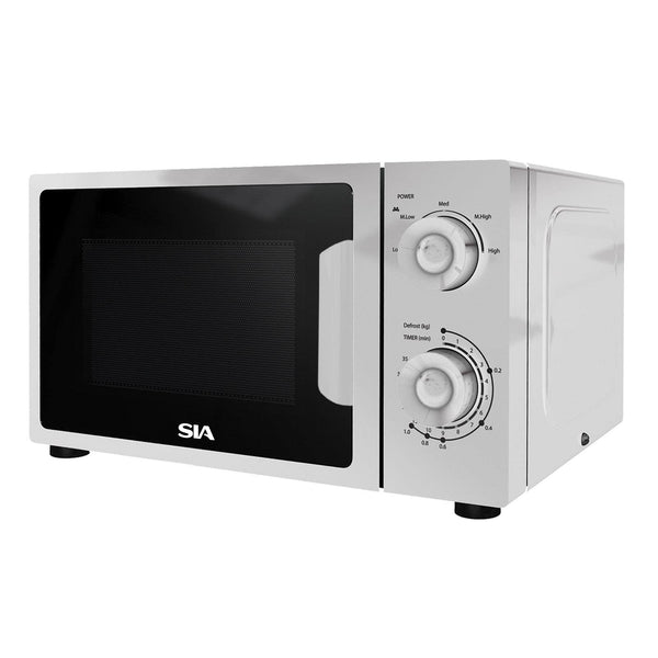 20L Microwave In White, Freestanding, Analogue Dials, 700W - SIA FAM21WH