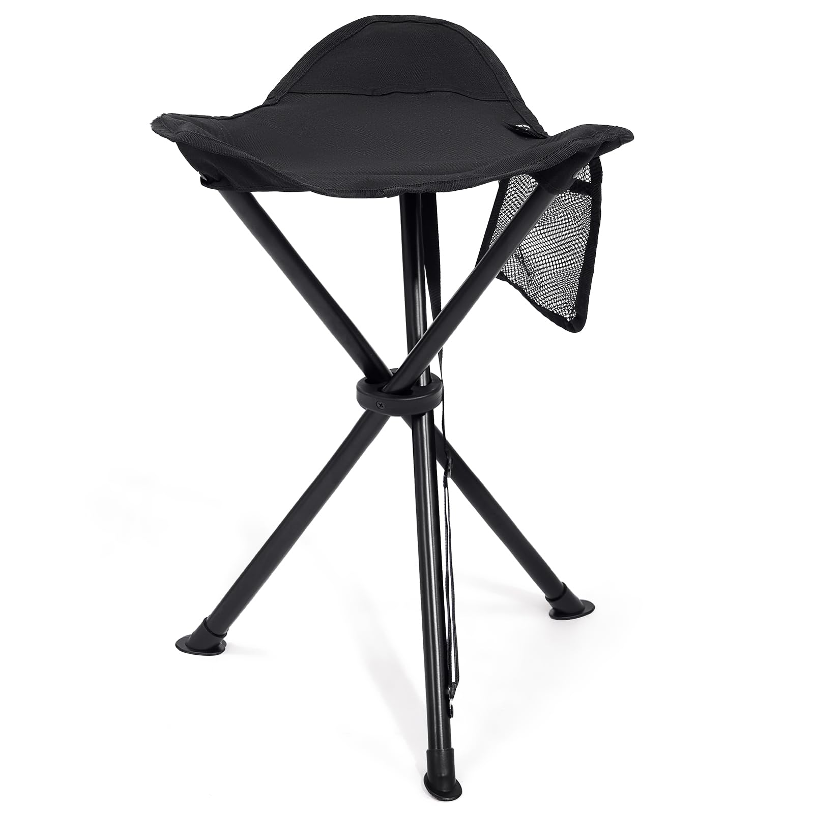 EVER ADVANCED Folding Stool Tripod Tall 53 cm Lightweight Camping Stool Compact Portable Fishing Tripod Camping Chair Collapsible for Outdoor Travel Walking Garden Backpack Hold Up 102 KG