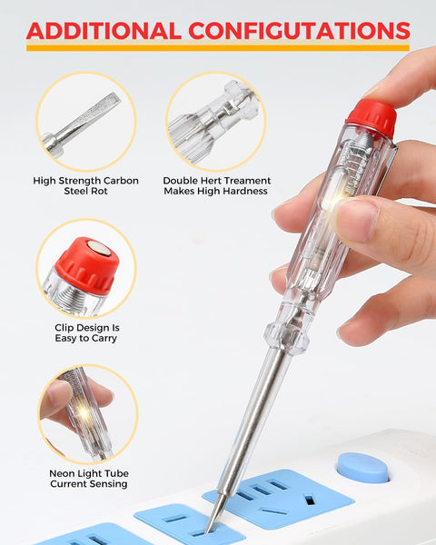 E·Durable 4pcs VDE Screwdriver Set, Magnetic Insulated Screwdriver Set to 1000v, Multifunctional Tool Kit Chrome Vanadium Screwdrivers TPR Handle for Home and Professional Use, Red