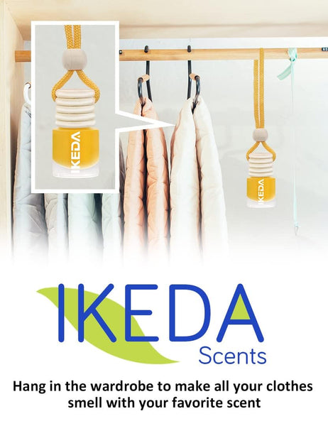 Ikeda scents Ikeda Car Air Fresheners | Automotive Hanging Pendant | Auto Perfume Diffuser with Real Oil | Strong and Long Last Fragrance | Fresh Smell Cover Odours | Car Accessories for Men Women