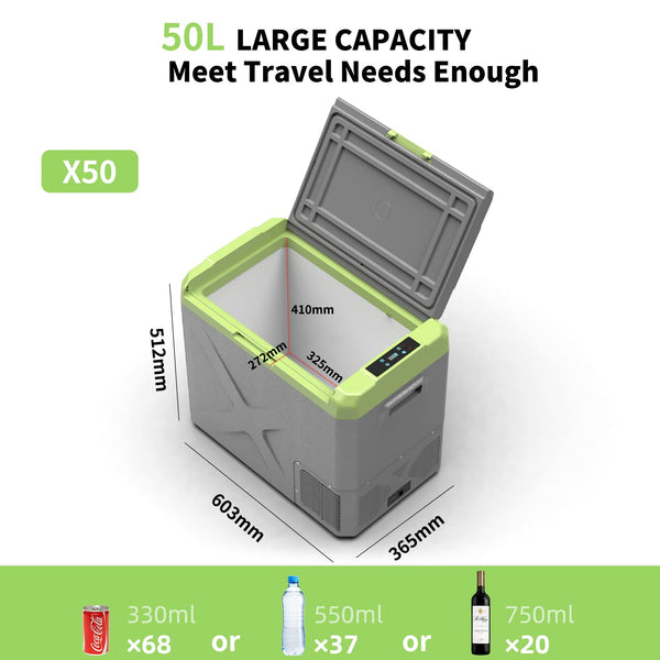 Alpicool GE30 30L Car Fridge Freezer Portable Compressor Car Refrigerator 12/24V Electric Cooler for Camping, Road Trip, Picnic, Down to -20℃