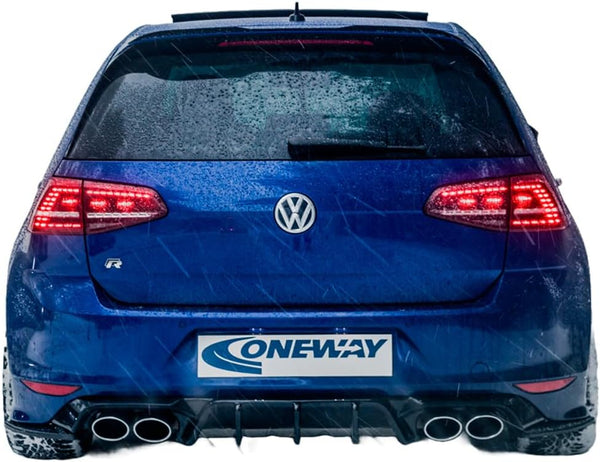 Oneway Rear Side Diffusors compatible with Volkswagen Golf VII HB R 2013-2016 - Version 3 - Gloss black