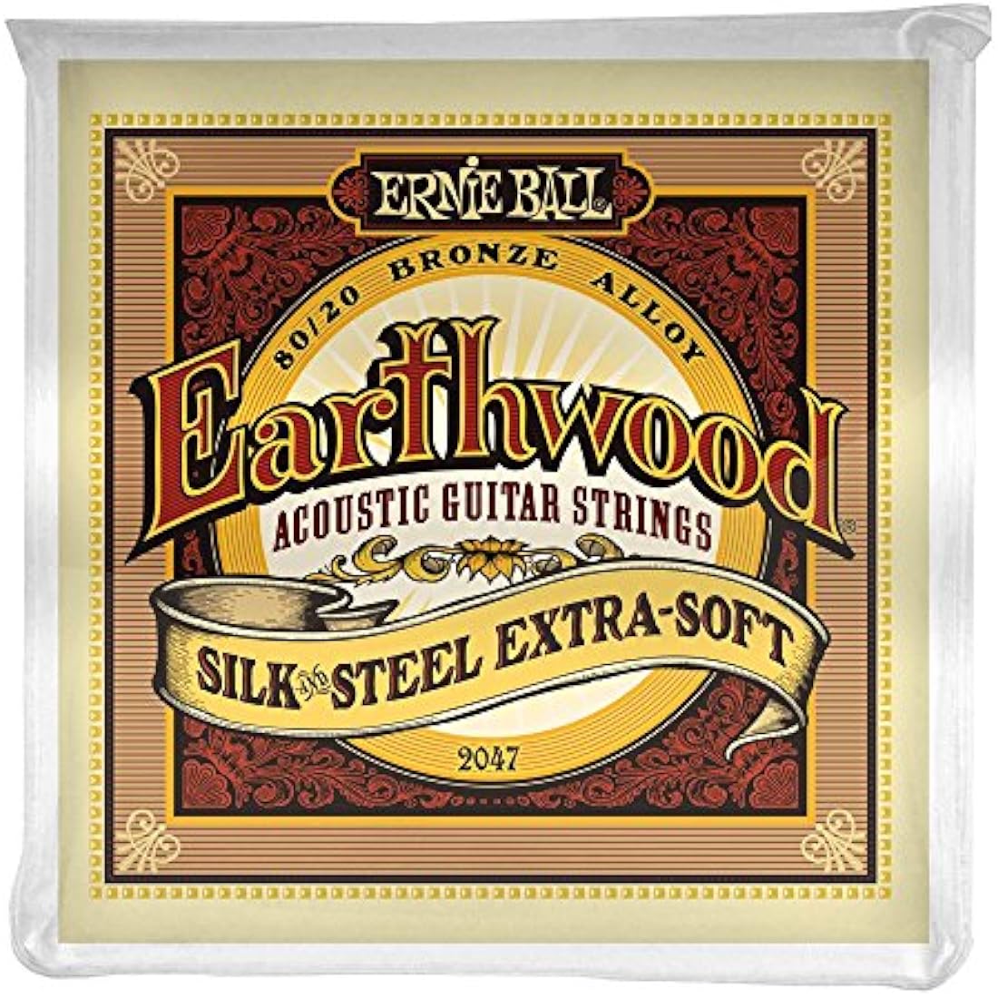 Ernie Ball Earthwood Silk and Steel Extra Soft 80/20 Bronze Acoustic Guitar Strings - 10-50 Gauge