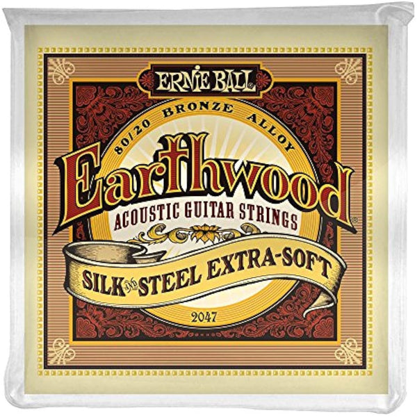 Ernie Ball Earthwood Silk and Steel Extra Soft 80/20 Bronze Acoustic Guitar Strings - 10-50 Gauge