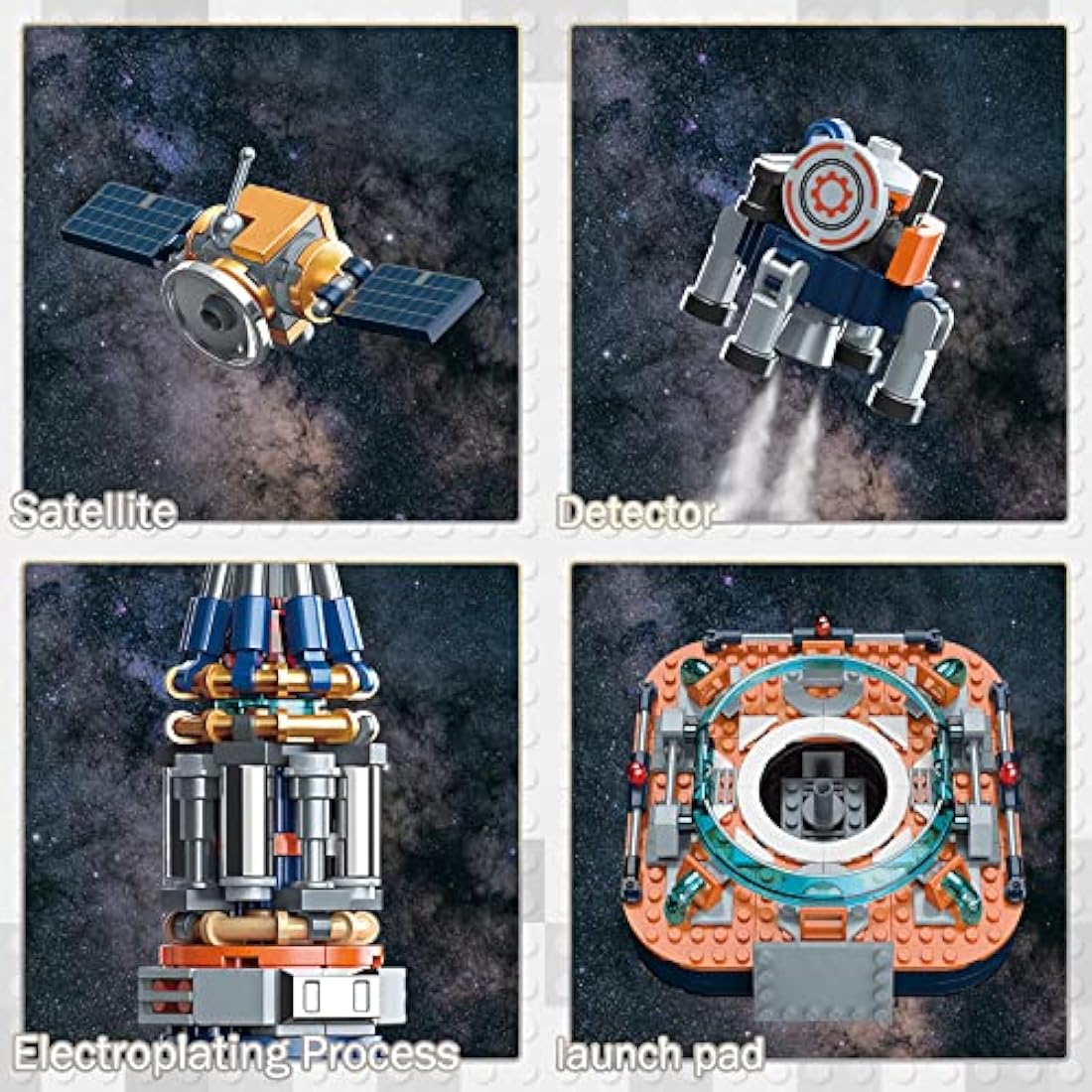 JMBricklayer Space Rocket Model Building Toy Set for Adults to Build, 70110 Space Rocket Sets with Satellite and Probe, Collectible Spacecraft Decor Toys Gifts for Kids Ages 8+ (864 Pieces)