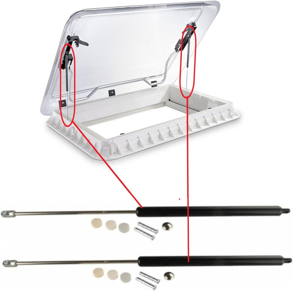 Ramor Strutz. Gas Spring Installation Kit Compatible with Seitz Dometic Heki 2 Rooflight. Skylight for Caravan or Motorhome Spares and Accessories.