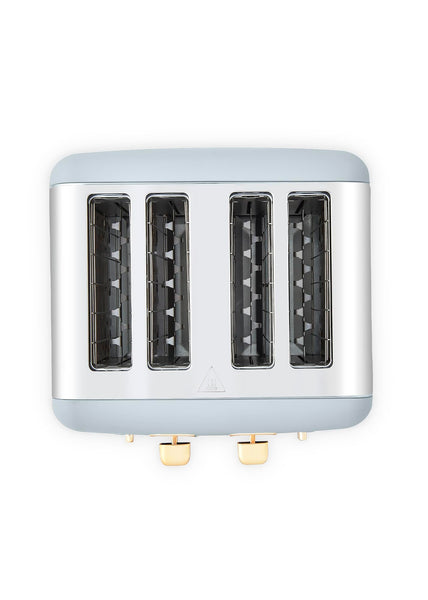 Morphy Richards Accents 4 Slice Toaster, Soft Gold Collection, Variable Browning, Removable Crumb Tray, Cord Storage, Non-slip, 2200W, Ocean Grey,