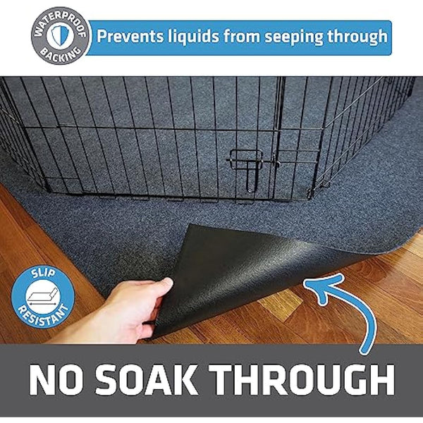 Drymate Dog Playpen Mat, Absorbent, Waterproof, Non-Slip, Machine Washable, XL Size (60” x 74”), Reusable Puppy Pad for Training, Whelping, Housebreaking, Incontinence, and Crate/Kennel (USA Made)
