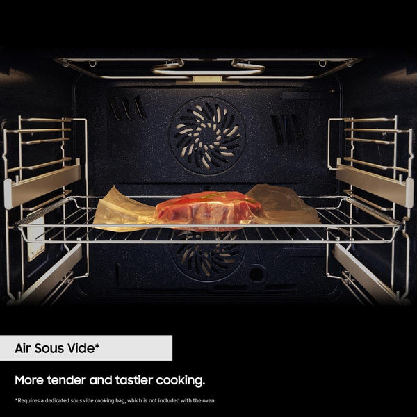 Samsung Series 4 Dual Cook Flex Smart Oven with Pyrolytic Cleaning, Colour: Stainless Steel, NV7B45305AS