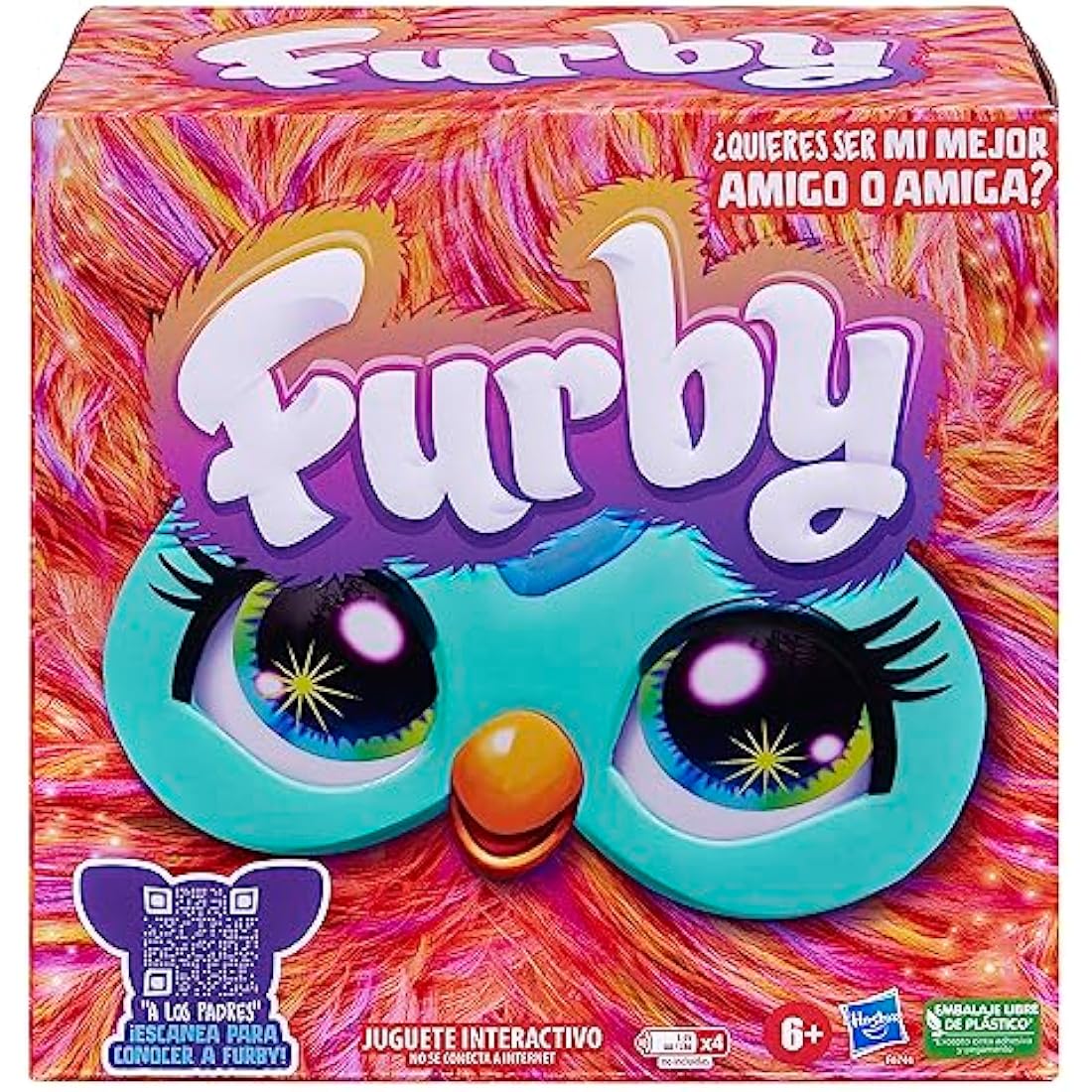 Furby, Juguete interactivo de peluche de color coral - Versión en español