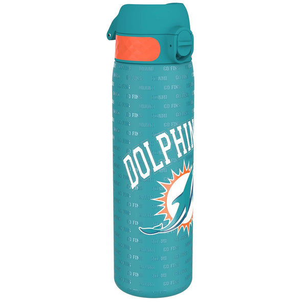 Ion8 NFL Jaguars Lightweight Steel Water Bottle, 600 ml/20 oz, Non-Insulated, Leak Proof, Easy to Open, Secure Lock, Dishwasher Safe, Flip Cover, Fits Cup Holders, Metal Water Bottle