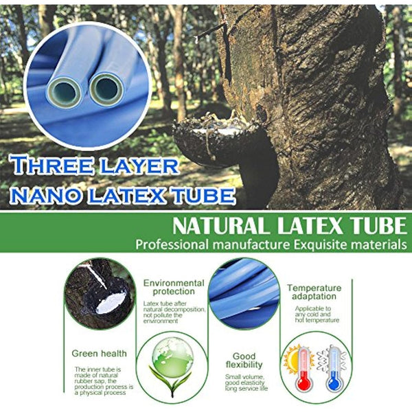 NGreen Expandable Garden Hose Pipe - Strength Durable Fabric and 12-Layer Latex Inner Tube, Lightweight Easy Storage Kink Free Water Hose, Leakproof Solid Brass Fittings with Nozzle