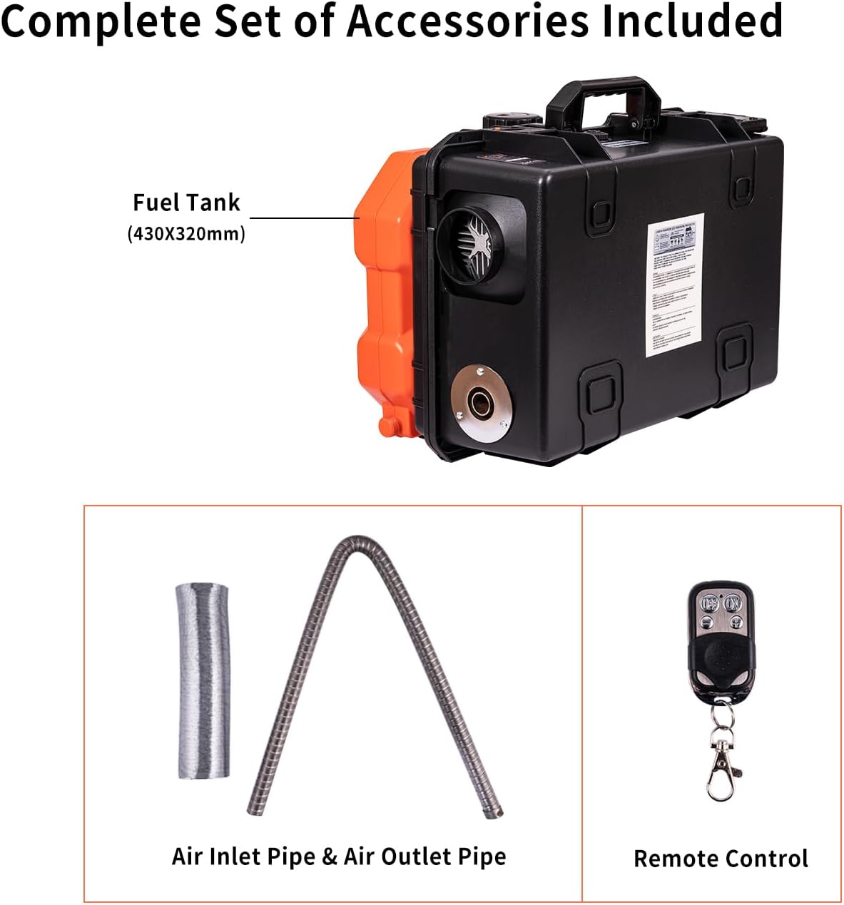 KATSU Tools Camping Diesel Air Heater 12V 24V 220V 8KW All-in-One Car Truck Diesel Parking Heater, with LCD Display and Remote Control, for Campers, RV, Boat, Trailer, Motorhomes