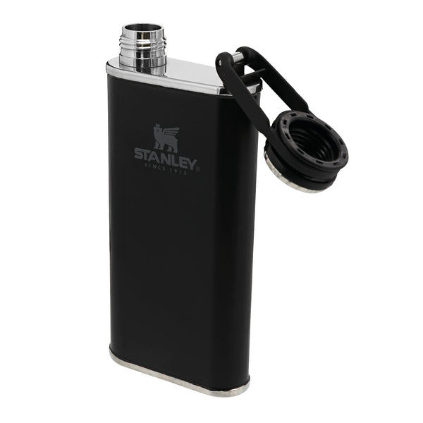 Stanley Classic Wide Mouth Flask 0.23L with Never-Lose Cap - Wide Mouth Stainless Steel Hip Flask for Easy Filling & Pouring - BPA-Free Leakproof Flask Alcohol
