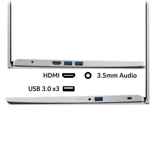 Acer Aspire 3 A315-59 Laptop - Intel Core i5-1235U, 8GB, 256GB SSD, Integrated Graphics, 15.6 Inch Full HD, Windows 11, Silver