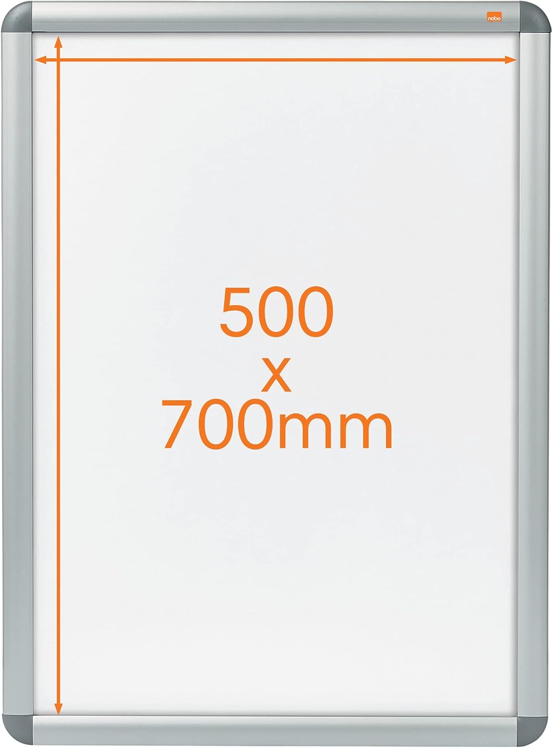 Nobo A3 Poster Frame Sign Holder With Snap Frame, Wall Mounted, Aluminium Trim, Anti-Glare Protective Cover, Premium Plus, Silver, 1902213