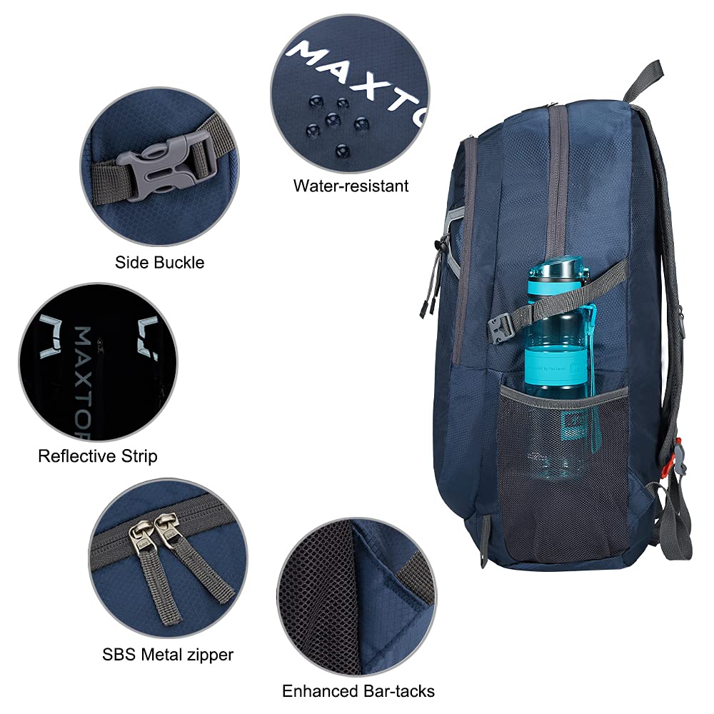 MAXTOP 40L Ultra Lightweight Packable Backpack Foldable Rucksack Water Resistent For Men Women Kids Outdoor Camping Hiking Travel Daypack Handy Durable