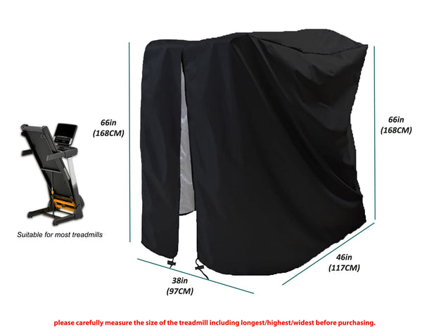 MaWGcowerd Treadmill Cover, Folding Treadmill Cover, Dustproof and Waterproof Cover, Oxford Cloth Waterproof Sunscreen Cover(Black)