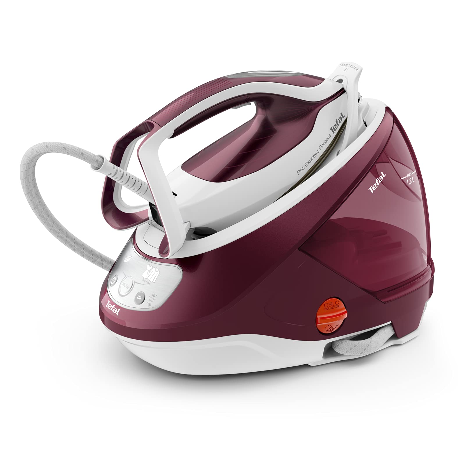 Tefal ProExpress Protect Steam Generator Iron, 7.5-Bar High Pressure, 560g/min Steam Boost, 135g/min Steam Output, No-Setting Technology, Anti-Drip Protection, 1.8 Litre, Blue & White,GV9224