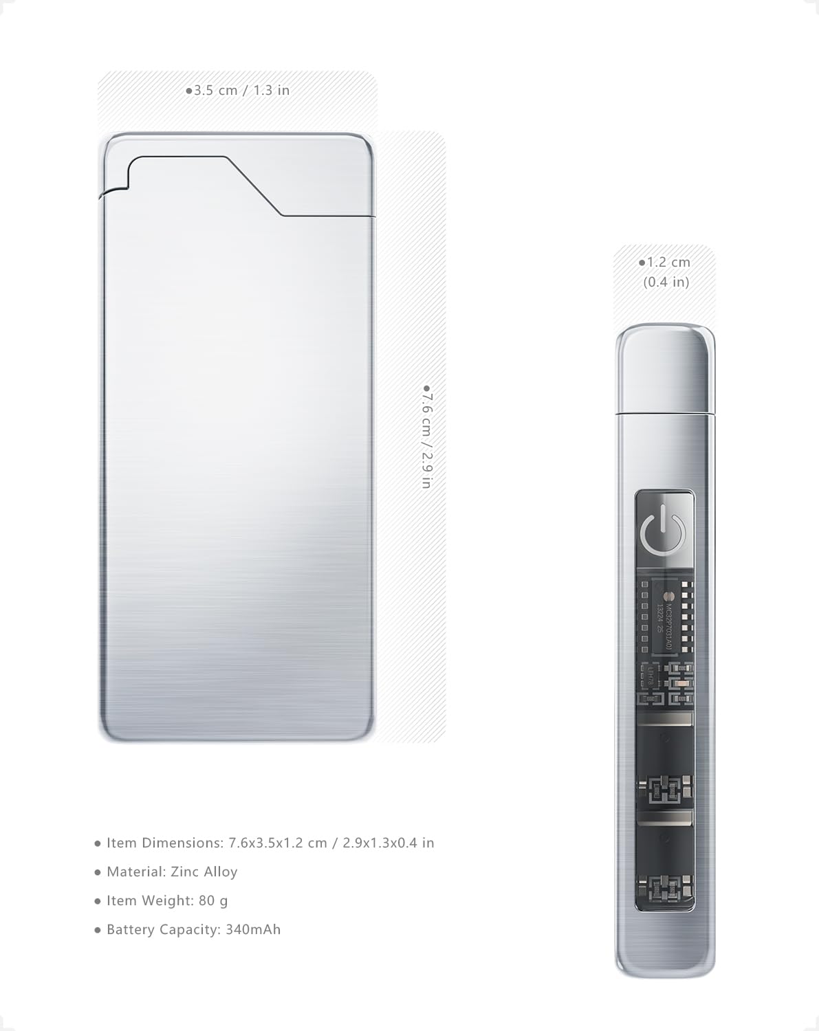 VVAY Electric Lighter Usb C Rechargeable, Windproof Flameless Lighter