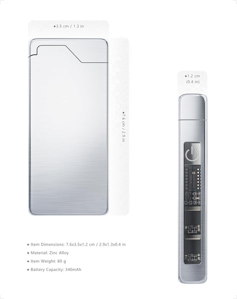 VVAY Electric Lighter Usb C Rechargeable, Windproof Flameless Lighter