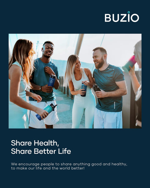 Stainless Steel Water Bottle 2L, BUZIO Vacuum Insulated Water Bottle with Straw Lid and Flex Cap Cold for 48 Hrs, Hot for 24 Hrs Double Wall Wide Mouth BPA Free Leak Proof, Black