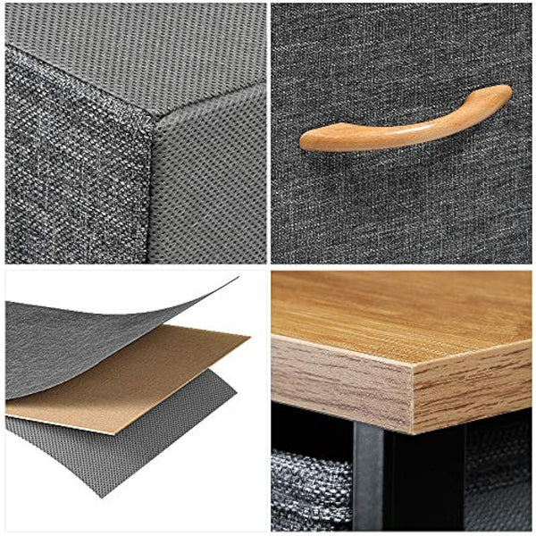 YITAHOME Chest of Drawers, Fabric 8-Drawer Storage Organizer Unit for Bedroom Living Room Closet, Sturdy Steel Frame, Easy Pull Fabric Bins & Wooden Top, Fabric Dresser