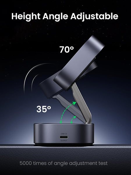 UGREEN MagFlow MagSafe Charger Compatible, 15W Wireless Charger Stand, 2-in-1 Magnetic Charging Station, Compatible with iPhone 16/15/15 Plus/15 Pro/15 Pro Max/14/13/12, AirPods 4/3/2/Pro 2