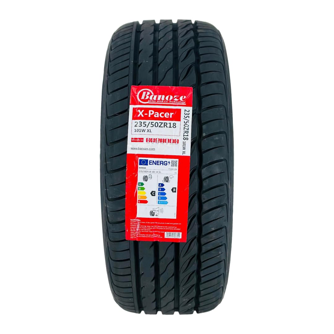 BANOZE X-Pacer 235/40ZR18 95W XL High-Performance Tyre – Extra Load, W Speed Rating (168 mph), Enhanced Grip for Sports Cars & Sedans (2)