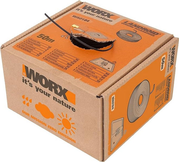 WORX WA0184 Boundary Wire for Landroid Robotic Lawnmower - 50 m Sturdy Boundary Cable for Limiting the Mowing Area - Neat Mowing - Ideal Accessory for