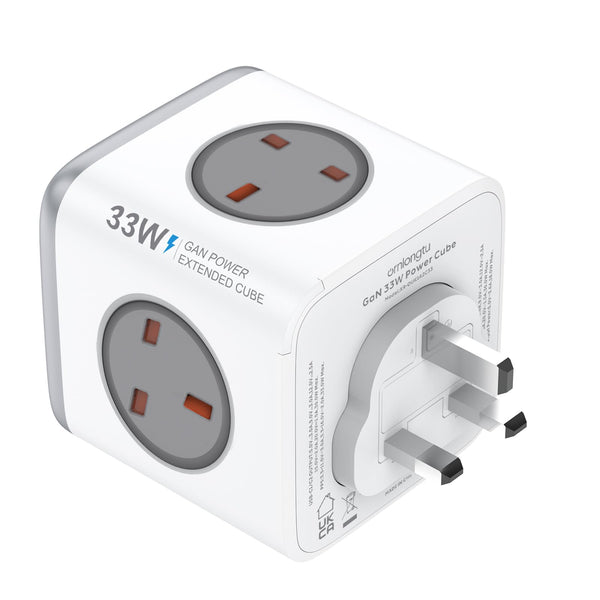 Socket Cube USB C Power Strip with 4 Outlets 3250W and 30W USB C Charging for iPhone 16/15/14, iPad,MacBook, Galaxy, Power Delivery Charging for Game, Dorm Rooms, Home, Office, White