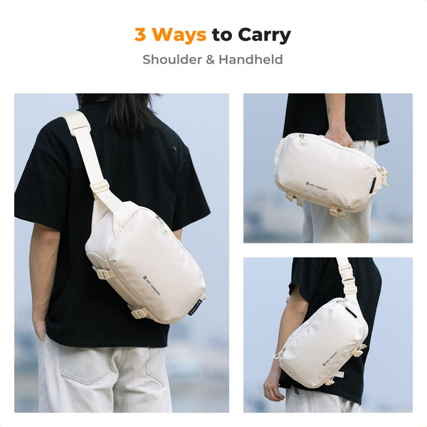 K&F Concept Camera Sling Bag, Camera Bag for DSLR and Lenses, Single Shoulder Camera Case Crossbody Bag with Tripod Holder for SLR Canon Sony Nikon Drone