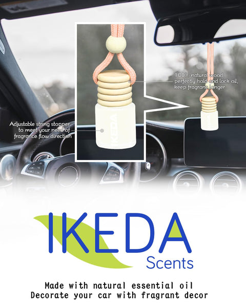 Ikeda scents Ikeda Car Air Fresheners | Automotive Hanging Pendant | Auto Perfume Diffuser with Real Oil | Strong and Long Last Fragrance | Fresh Smell Cover Odours | Car Accessories for Men Women