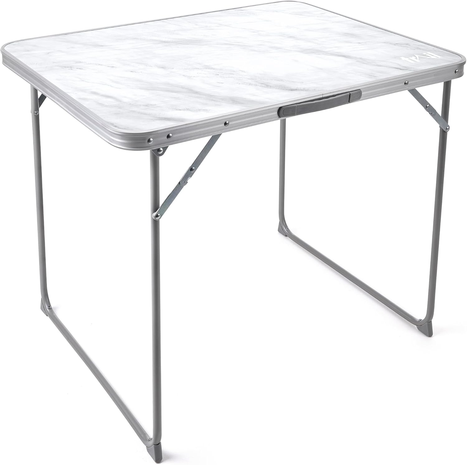 Trail Portable Folding Camping Table, Outdoor Garden Picnic Fishing Festival Beach, Heavy Duty Tubular Steel Legs, Water Resistant Laminate Top, Lightweight with Handle (L80cm x W60cm x H67cm / 3.5kg)