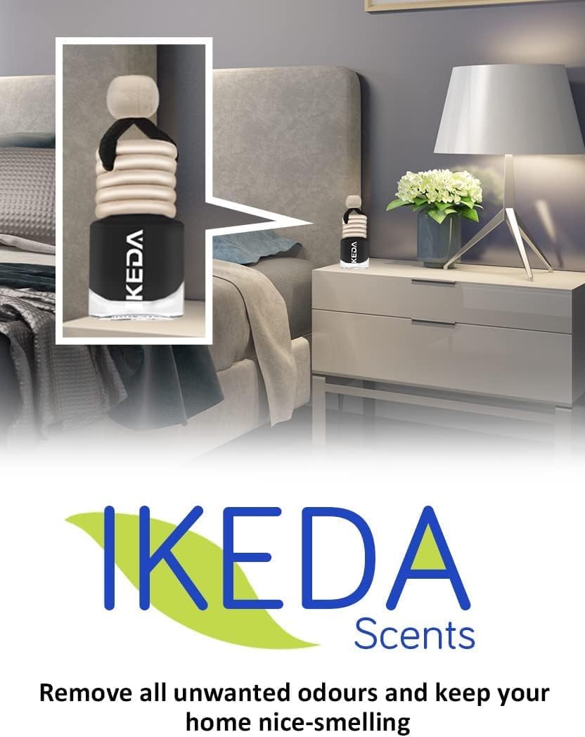 Ikeda scents Ikeda Car Air Fresheners | Automotive Hanging Pendant | Auto Perfume Diffuser with Real Oil | Strong and Long Last Fragrance | Fresh Smell Cover Odours | Car Accessories for Men Women