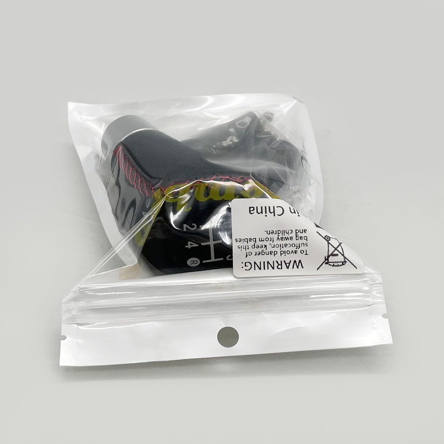 Car Gear Shift Knob 5 Speed, Universal Leather Gear Shift Lever, Manual Shift Lever Stick Cover with 3 Hoses 8mm 10mm 12mm Suitable for Most Manual Automotive Vehicles