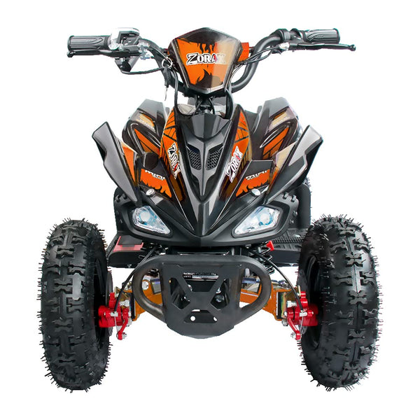 Zorax 36V 1000W Yellow 6'' Tyre Battery Powered Kids Mini ATV Quad Bike (Foot Brake - 3 Speeds - LED Light - Forward/Neutral/Reverse - CE Approved - MAX Capacity: 65KGS) Children's Electric Ride on