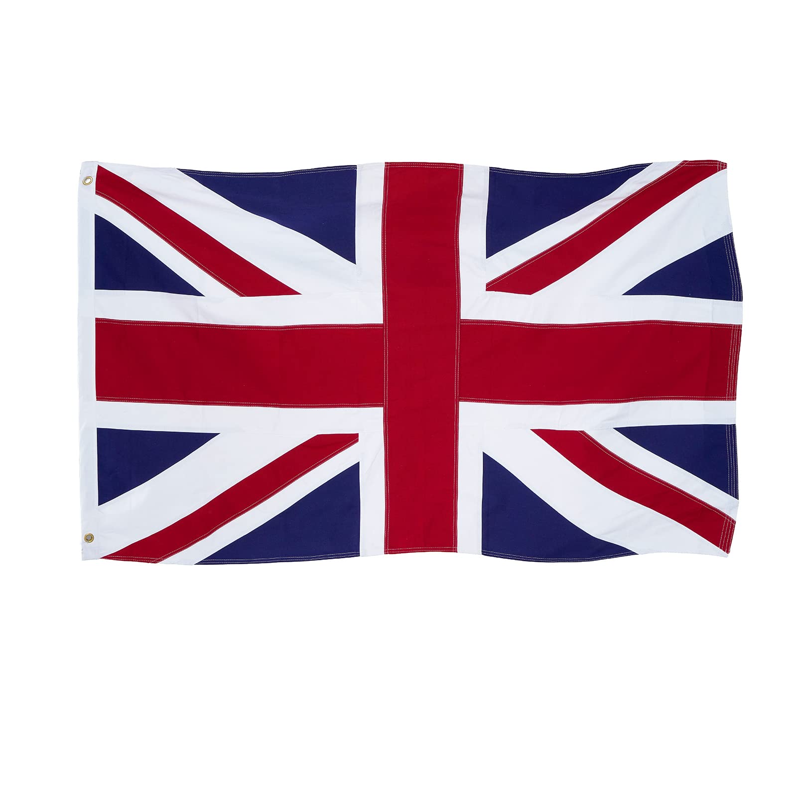 Homissor British Flag Cotton 3x5 Union Jack England Flags Embroidered Sewn Stripes United Kingdom UK Flag Heavy Duty Indoor