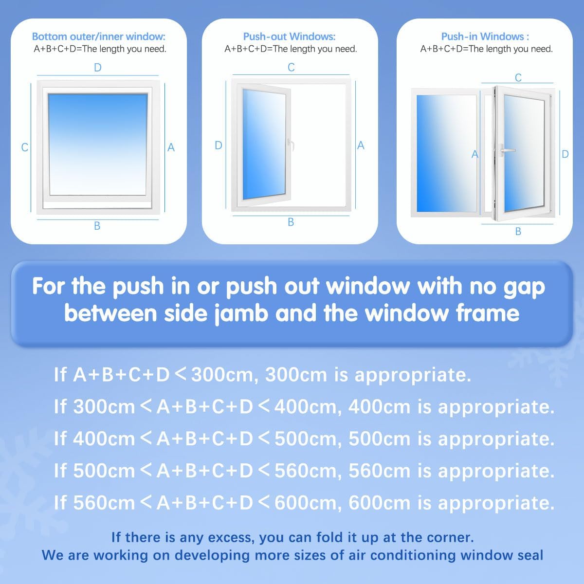 AC Window Seal,Portable Universal Window Kit for Mobile Air Conditioner Unit and Tumble Dryer 560cm/220Inch,Hot Air Stop Air Exchange Guards with Zip and Adhesive Fastener