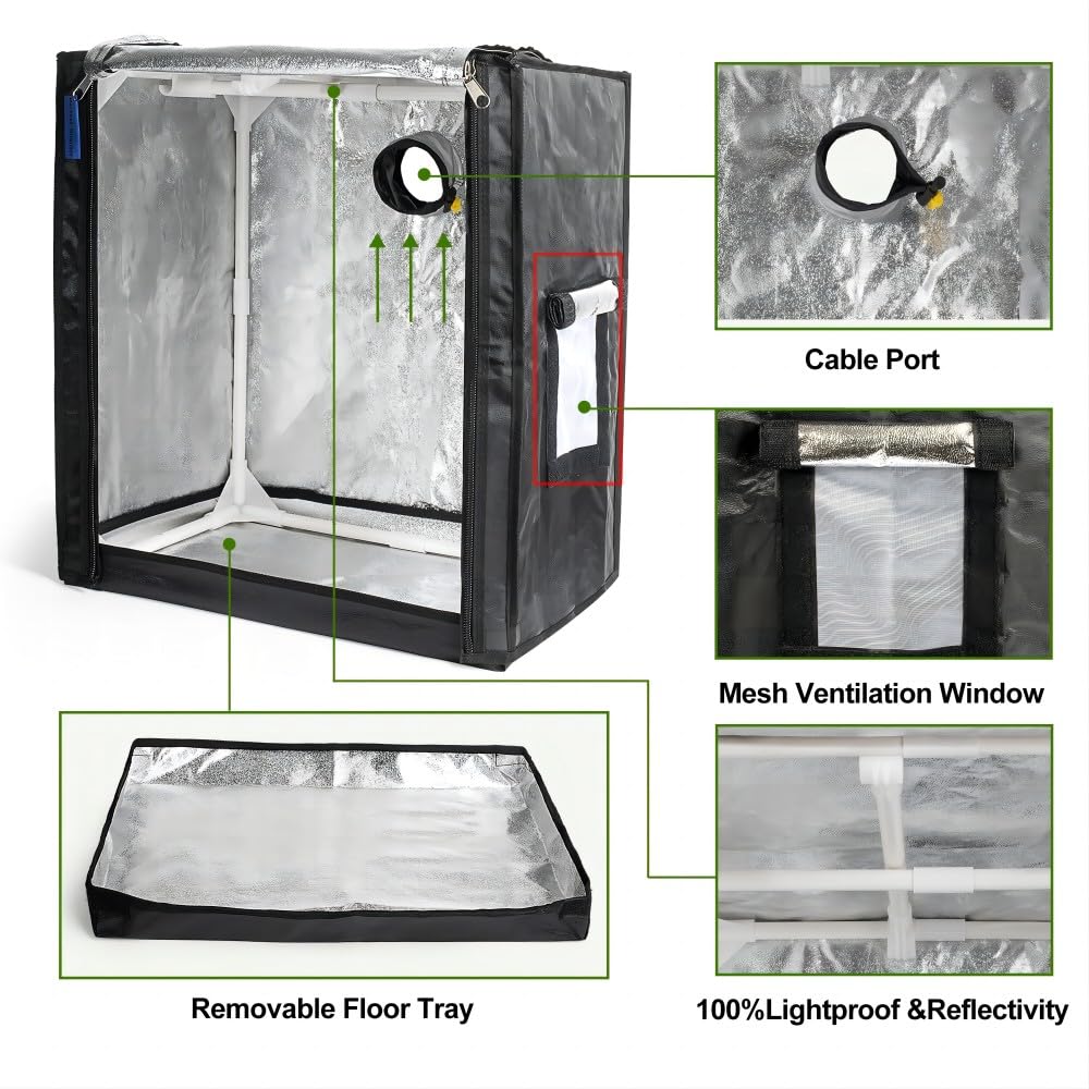 POTLAB Small Grow Tent for AeroGarden Indoor Garden, Mini Grow Tent for Hydroponics Growing System,Protection Enclosure for Indoor herb Garden