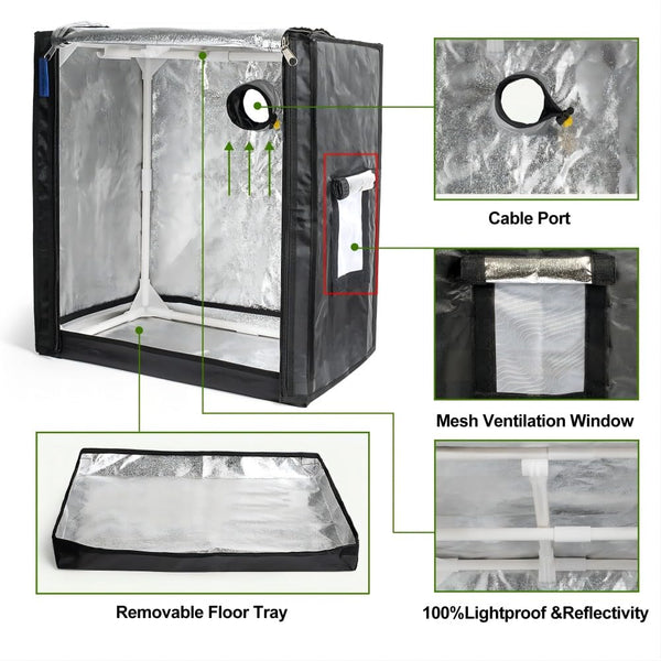 POTLAB Small Grow Tent for AeroGarden Indoor Garden, Mini Grow Tent for Hydroponics Growing System,Protection Enclosure for Indoor herb Garden