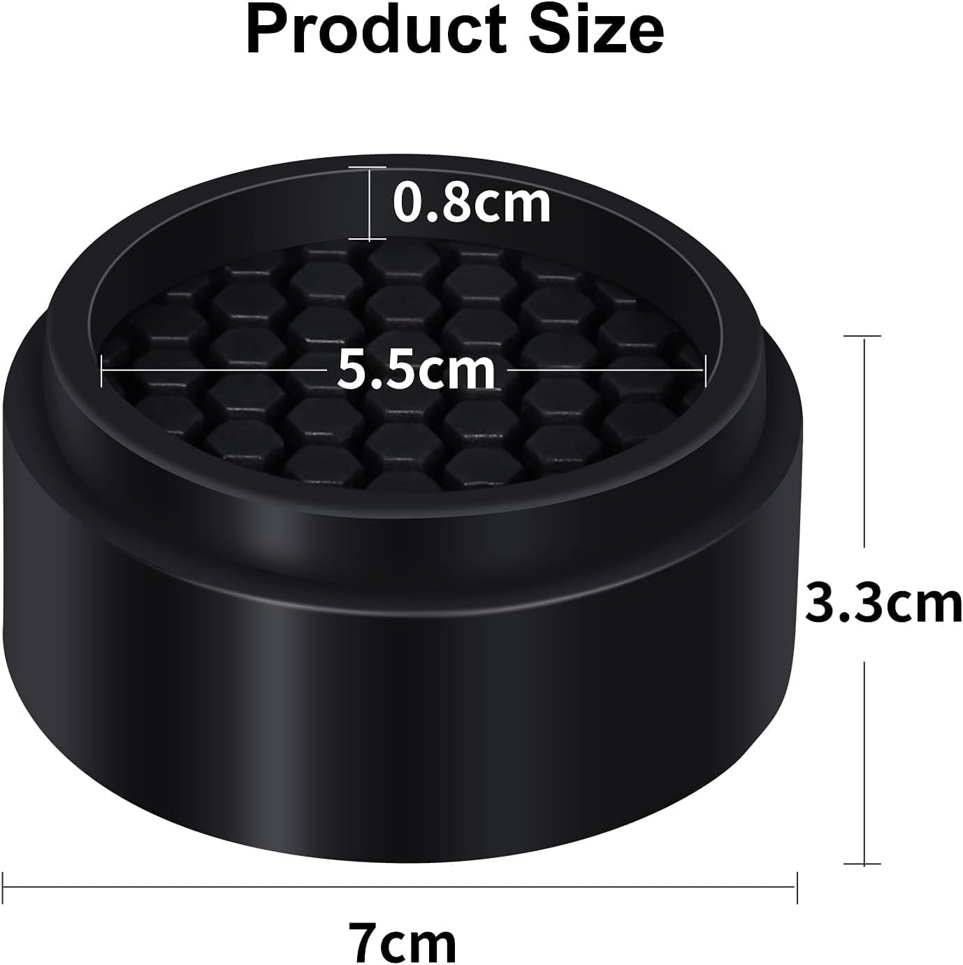 RCHYFEED 12 Pack Adjustable Furniture Risers 1 inch Round, Bed Risers Heavy Duty Anti Slip Rubber, Stackable Washing Machine Riser Creates an