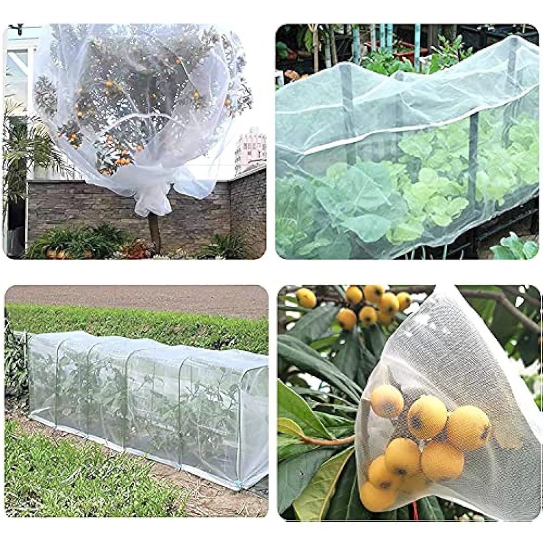 Insect Netting Mesh Garden Netting Fine Mesh Butterfly Garden Netting for Vegetables Plants Fruits Flowers Crops Greenhouse Row Covers Raised Bed Barrier Screen Birds Protection Netting (3 * 15m)