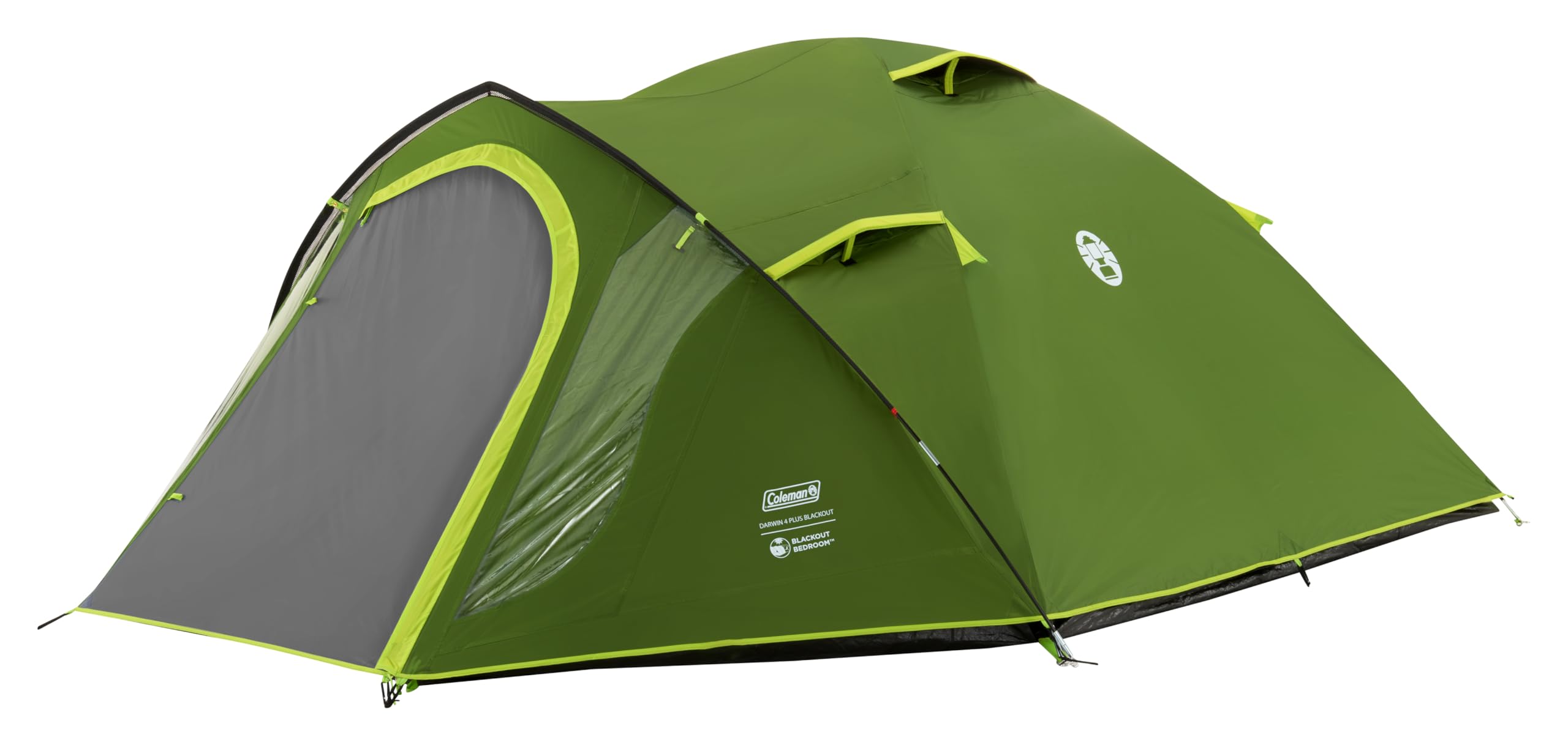 Coleman Tent Darwin 2-4 Person | Compact Lightweight Dome Tent | Models with Darkened Bedroom | Camping, Festival and Hiking Tent | 4500mm Waterproof | with Sewn-in Groundsheet