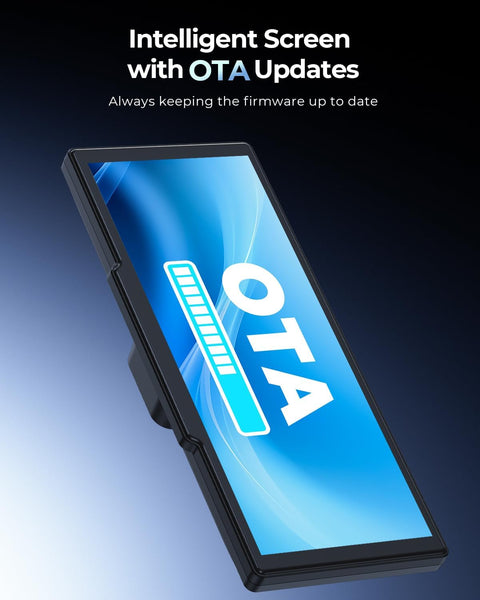 Krunia 8.1" Wireless Portable 60FPS Car Play Screen for Apple CarPlay & Android Auto, OTA Updates, Backup Camera, Mirror Link, Bluetooth, Voice Control, GPS Navigation