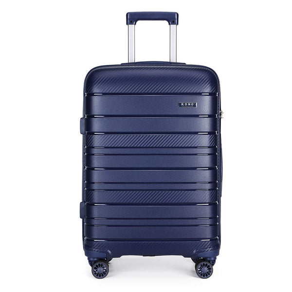 Kono Lightweight Suitcase Hand Luggage Polypropylene Hard Shell Travel Trolley