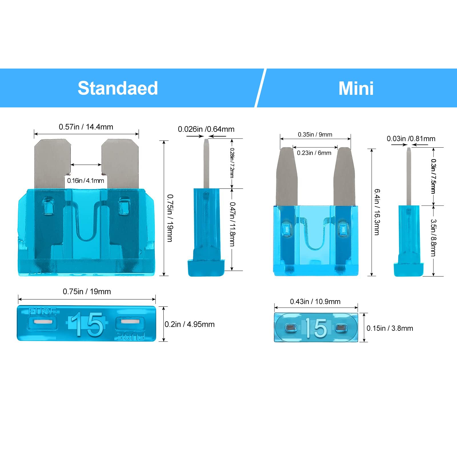 JOREST 300Pcs Car Fuses Assorted Kit, 160 Mini Blade Fuses Automotive + 90 Standard Mixed Fuses + 50 Micro Fuse Set + Fuse Puller – for RV Truck Motorcycle(2Amp 3A 5A 7.5A 10A 15A 20A 25A 30A 35A 40A)